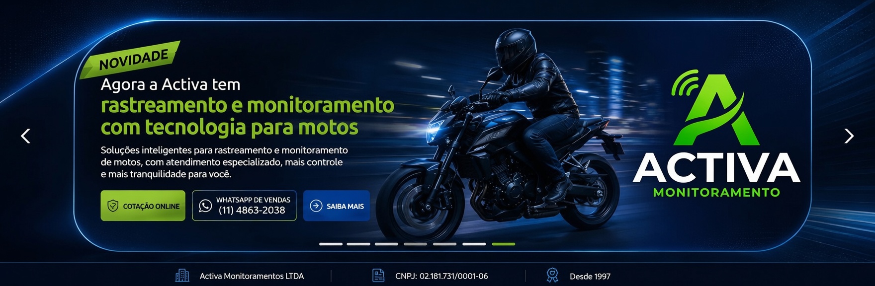 Campanha Activa — Rastreamento e monitoramento com tecnologia para motos